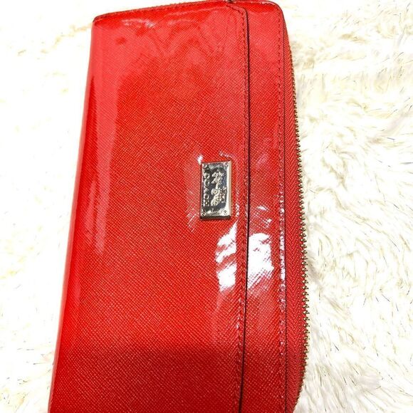 ➡️Coach Wallet Patent Leather Zip Arround Wallet - Picture 2 of 8